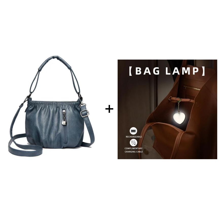 š„Casual Pleated Bucket Soft Leather Handbag Shoulder Bag
