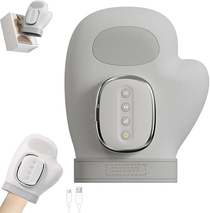 📢📢50% OFF !!⏰Portable Hand Massager with Heat & Compression, Wireless 3 Modes for Carpal Tunnel Relief