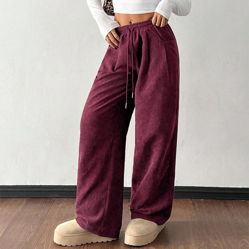 📢📢50% OFF !!!⏰Casual Loose Fit Corduroy Trousers for Women