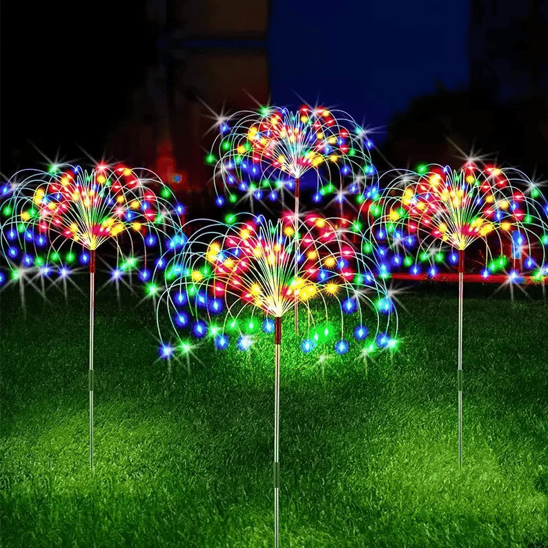 📢📢50% OFF !!!⏰Waterproof Solar Garden Fireworks Lamp