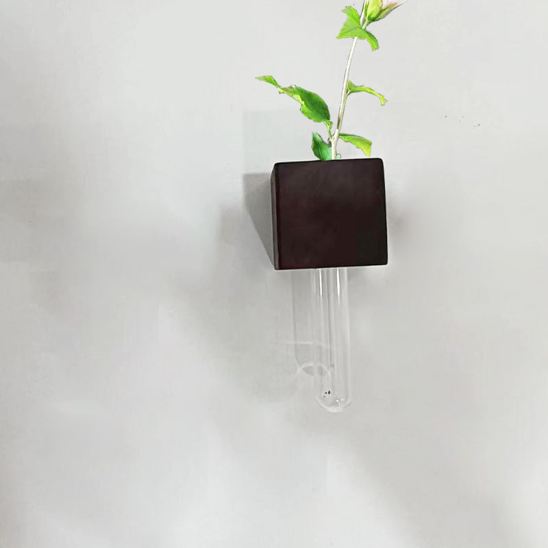 Magnetic Wooden Vase with Test Tube