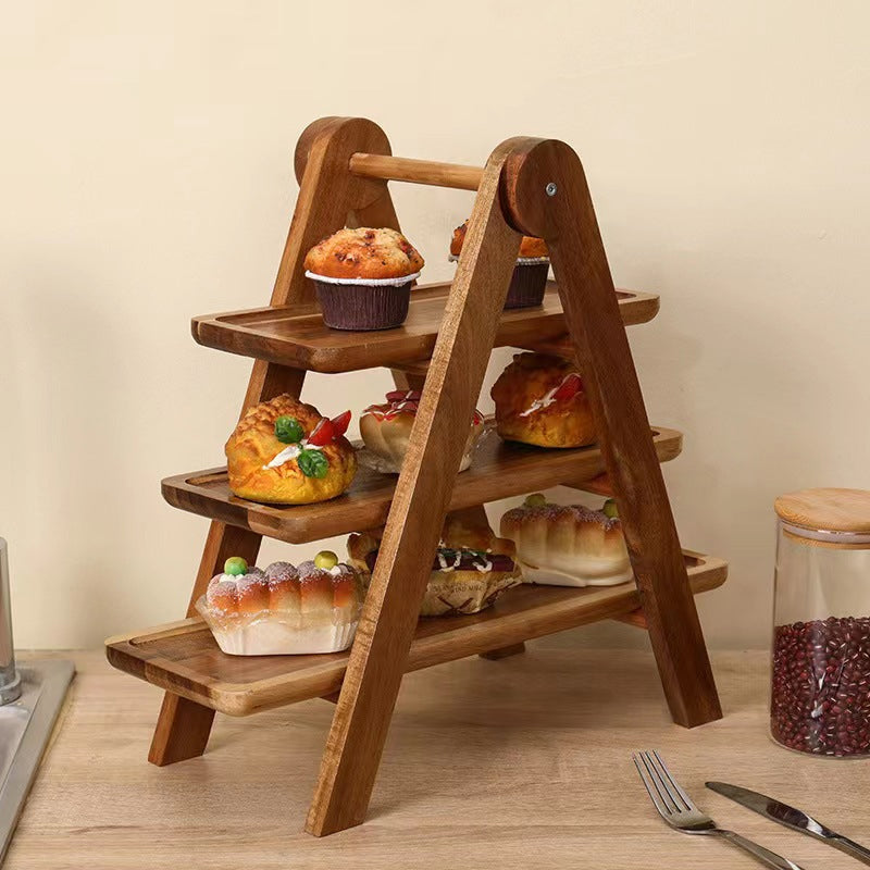 📢📢50% OFF !!!⏰3-Tier Wooden Serving Tray