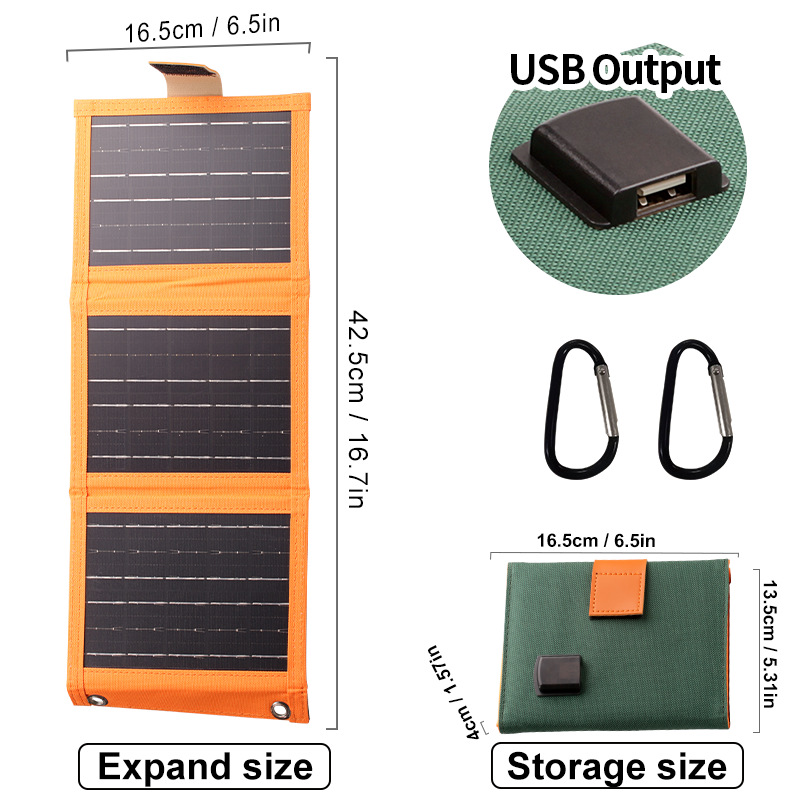 📢📢40% OFF !! ⏰Portable Solar Panel with USB Charging