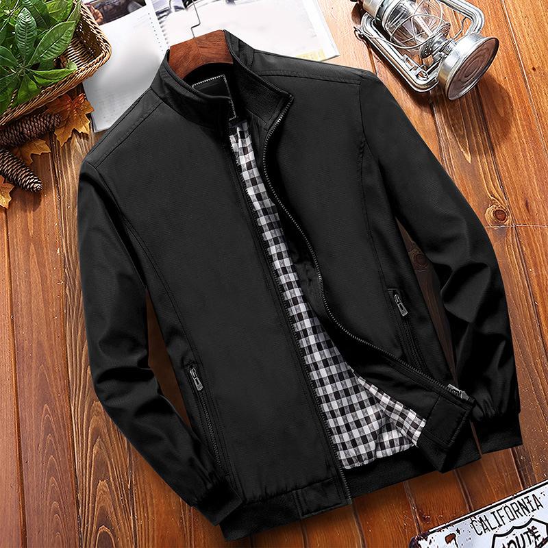 📢📢40% OFF !! ⏰Men's Classic Stand Collar Jacket with Checkered Lining
