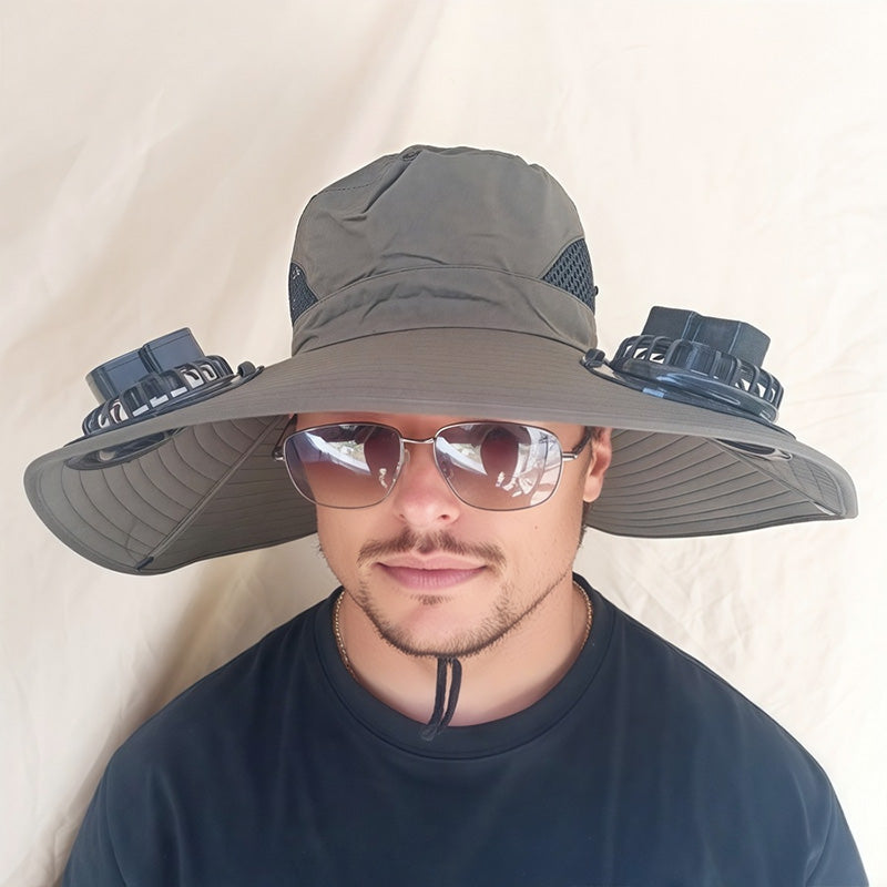 📢📢30% OFF & FREE SHIPPING⏰Outdoor Sun Hat with Dual Solar-Powered Fans