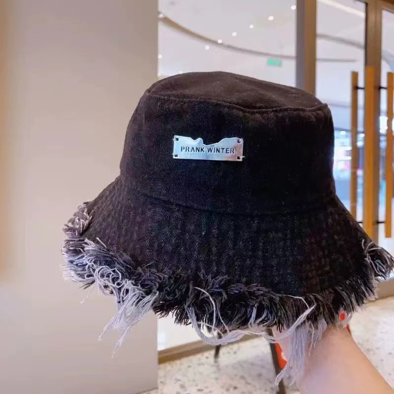 📢📢40% OFF !! ⏰Stylish Layered Fray Denim Sun Protection Hat