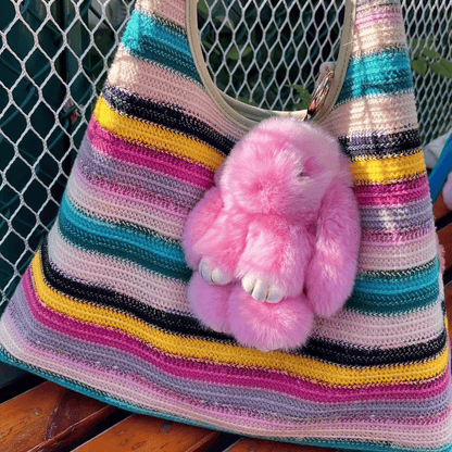 📢📢50%  OFF !! ⏰🐰Handmade Soft Bunny PomPom Charms