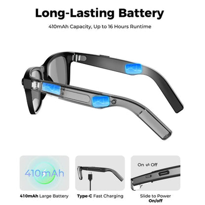 📢📢50% OFF !!!⏰AI smart glasses with ChatGPT, 8 MP camera and HD 1200P 4K video recording, real-time translation in over 160 languages, Bluetooth 5.4, HiFi audio and music control, smart sunglasses with video recording for on the go