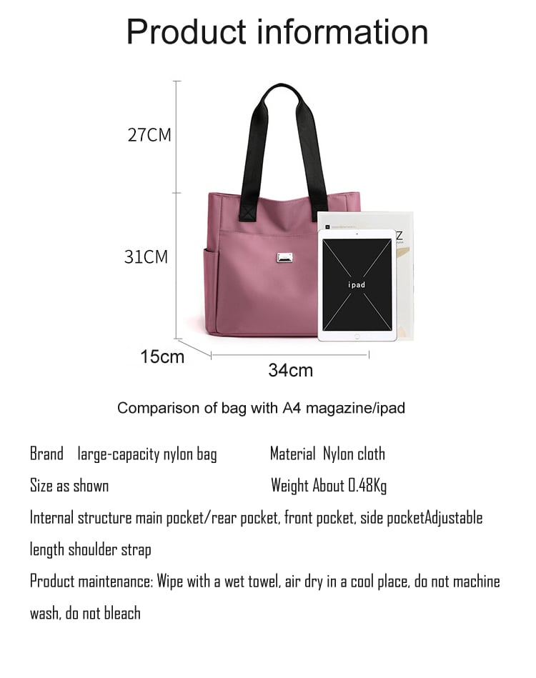 📢📢60%  OFF !! ⏰Large Capacity Waterproof Multi Pocket Nylon Shoulder Bag🎁