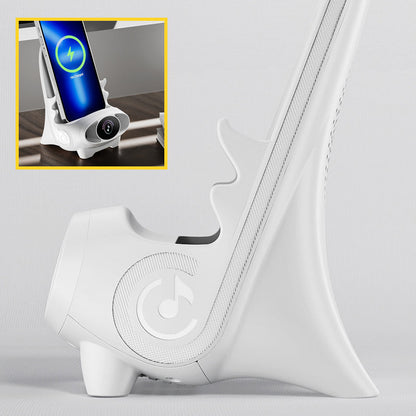 🪑 50% OFF NOW! 📱 Mini Chair Phone Holder with Wireless Charger - 15W Fast Charging, Adjustable Viewing Angles for Desk/Car/Home Use ⚡✨