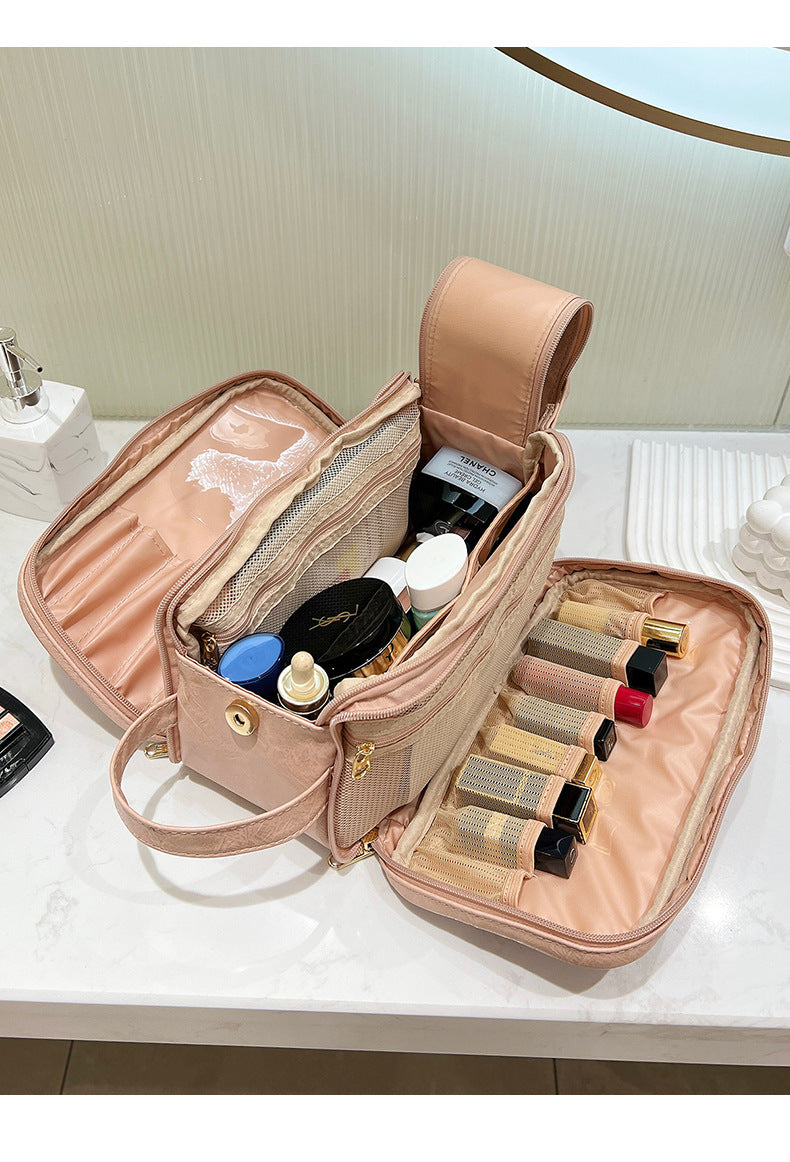 Sac à Cosmétiques de Grande Capacité à Huit Compartiments
