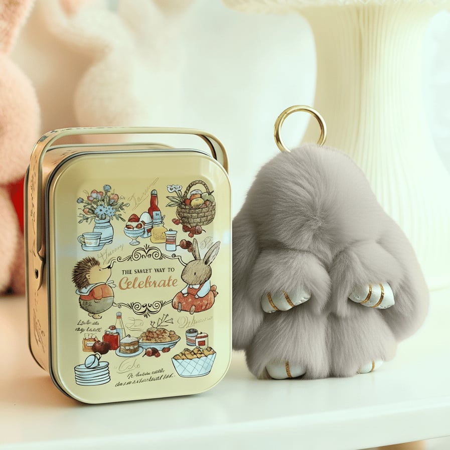 📢📢50%  OFF !! ⏰🐰Handmade Soft Bunny PomPom Charms