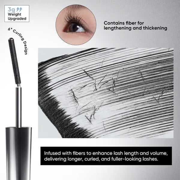 🔥24 HR Waterproof 3D Natural Curling & Extension Eyelash Iron Mascara
