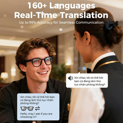 📢📢50% OFF !!!⏰AI smart glasses with ChatGPT, 8 MP camera and HD 1200P 4K video recording, real-time translation in over 160 languages, Bluetooth 5.4, HiFi audio and music control, smart sunglasses with video recording for on the go