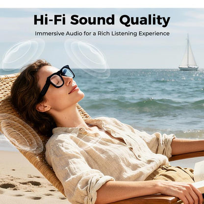 📢📢50% OFF !!!⏰AI smart glasses with ChatGPT, 8 MP camera and HD 1200P 4K video recording, real-time translation in over 160 languages, Bluetooth 5.4, HiFi audio and music control, smart sunglasses with video recording for on the go