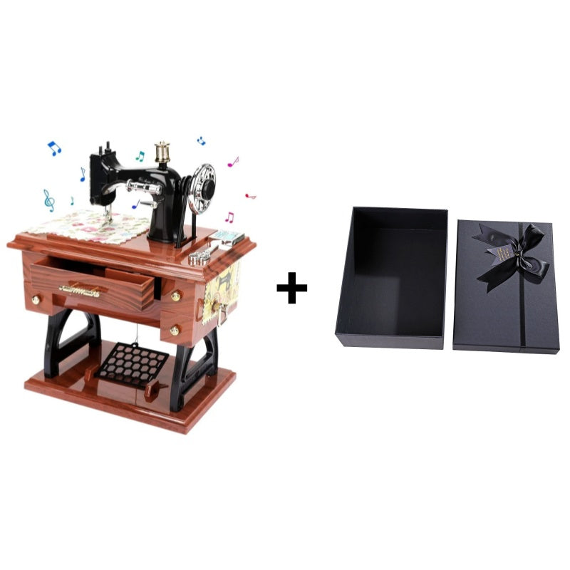 📢📢50% OFF!!⏰ Wood Mini Sewing Machine Music Box