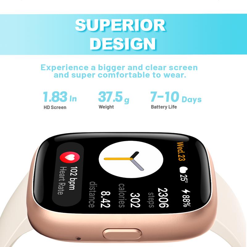 📢📢60%  OFF !! ⏰Smart Watch for Women Men, Fitness Tracker with Answer/Make Calls, Fitness Watch with Sleep Tracker/100 Sports/IP68 Waterproof Pedometer