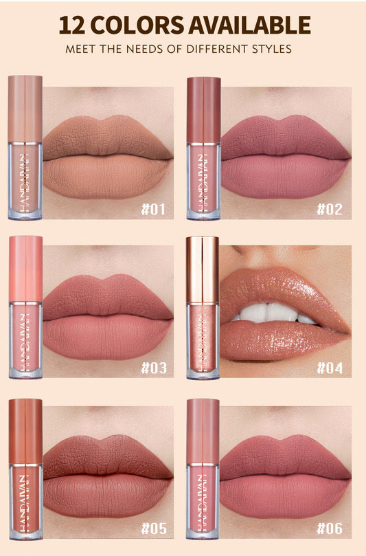 📢📢 BUY 2 GET 1 FREE! 🎀 12-Color Book Lip Gloss Set – Shimmery Shades, Moisturizing Formula & Mini Portable Design 💄✨