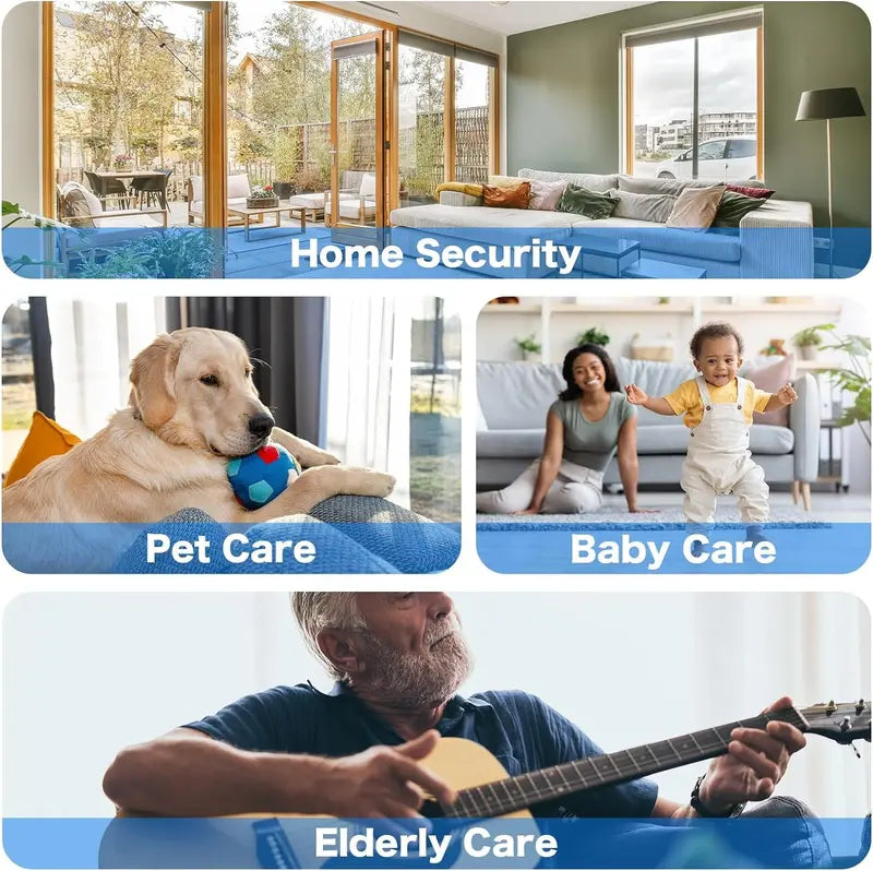 👍🤖3MP 5G&2.4G WiFi Camera with Motion Detection and Auto Home Security Indoor PTZ