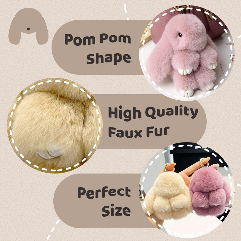 📢📢50%  OFF !! ⏰🐰Handmade Soft Bunny PomPom Charms