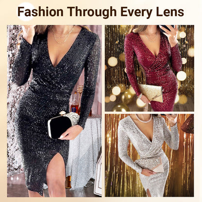 🎅🎄Christmas Hot Sales 60% OFF🔥✨New Arrival✨Sexy Sequin Body-con Dress
