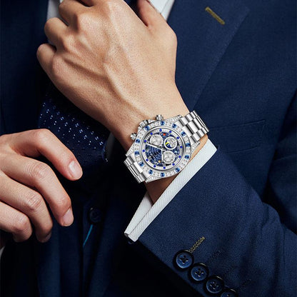 📢📢60 % OFF !!🎅【🎁Best Christmas Gift🎁】🎄TINAIBIN Twelve Zodiac Signs & Starry Sky Diamond Automatic Skeleton Men's Watch