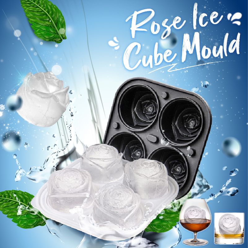 ☀️Summer Hot Sale🧊Large Rose Ice Cube Mould🌹