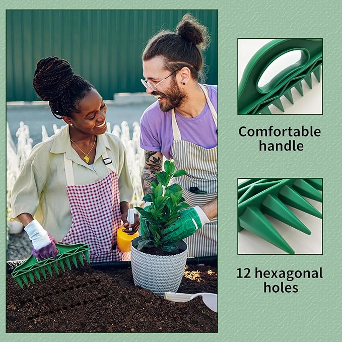📢📢50% OFF !!!⏰Garden Seed Spacer & Dibbler – 12-Hole Precision Planting Tool