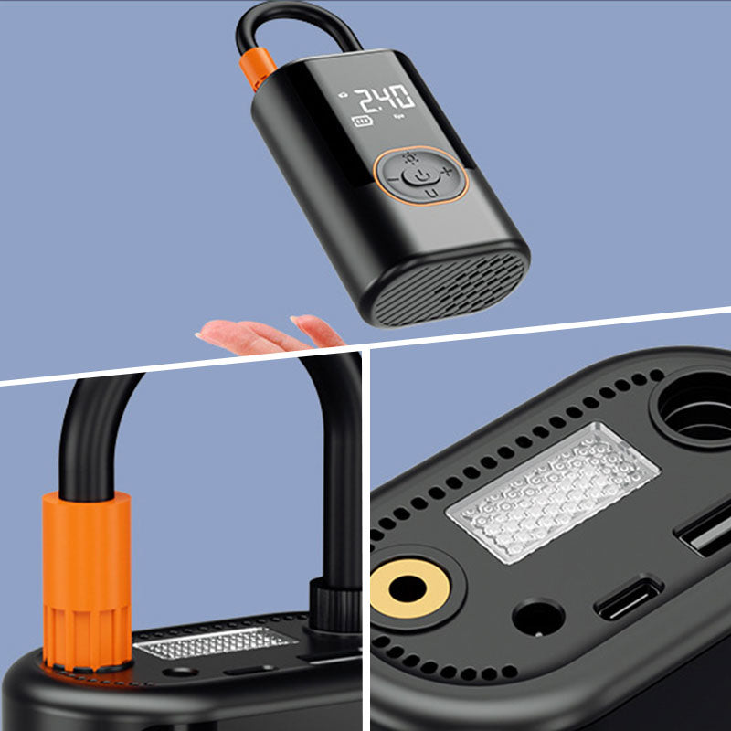 📢📢50% OFF!!⏰Multifunctional Portable Car Tire Inflator with Light
