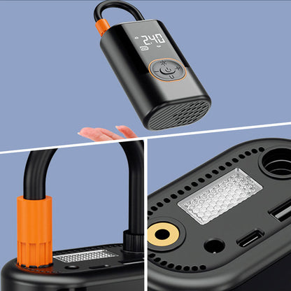 📢📢50% OFF!!⏰Multifunctional Portable Car Tire Inflator with Light
