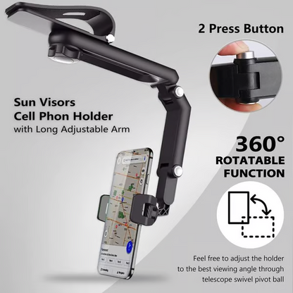 📢📢60 %  OFF !! ⏰ Rotatable and Retractable Car Phone Holder