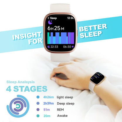 📢📢60%  OFF !! ⏰Smart Watch for Women Men, Fitness Tracker with Answer/Make Calls, Fitness Watch with Sleep Tracker/100 Sports/IP68 Waterproof Pedometer