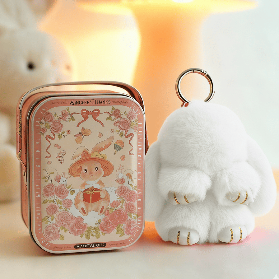 📢📢50%  OFF !! ⏰🐰Handmade Soft Bunny PomPom Charms