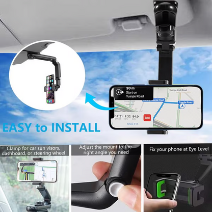 📢📢60 %  OFF !! ⏰ Rotatable and Retractable Car Phone Holder