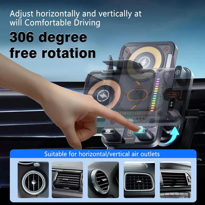 📢📢50%  OFF !! ⏰Over 50,000 sold! 📱Smart 2-in-1 Car Rotating Mobile Phone Holder & Wireless Charger⚡