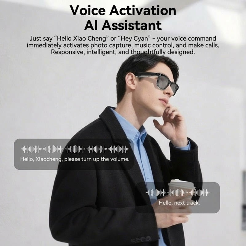 📢📢50% OFF !!!⏰AI smart glasses with ChatGPT, 8 MP camera and HD 1200P 4K video recording, real-time translation in over 160 languages, Bluetooth 5.4, HiFi audio and music control, smart sunglasses with video recording for on the go