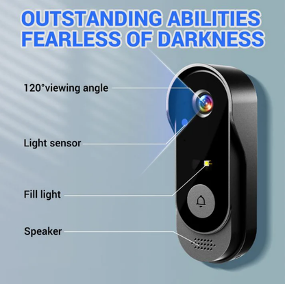 📢📢60%  OFF !! ⏰Wireless doorbell camera: 1080P, 170° angle, 4.3-inch screen, IPX65 outdoor waterproof, night vision