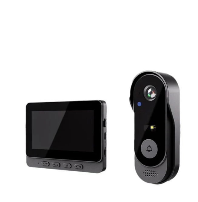 📢📢60%  OFF !! ⏰Wireless doorbell camera: 1080P, 170° angle, 4.3-inch screen, IPX65 outdoor waterproof, night vision