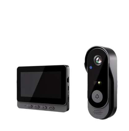 📢📢60%  OFF !! ⏰Wireless doorbell camera: 1080P, 170° angle, 4.3-inch screen, IPX65 outdoor waterproof, night vision