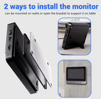 📢📢60%  OFF !! ⏰Wireless doorbell camera: 1080P, 170° angle, 4.3-inch screen, IPX65 outdoor waterproof, night vision