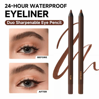 🎁LAST DAY SALE £11.99 with FREE Eyeliner Sharpener!!🔥-🌟24 HR Waterproof Eyeliner Duo Sharpenable Eye Pencil