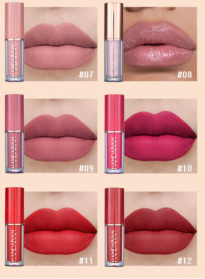 📢📢 BUY 2 GET 1 FREE! 🎀 12-Color Book Lip Gloss Set – Shimmery Shades, Moisturizing Formula & Mini Portable Design 💄✨
