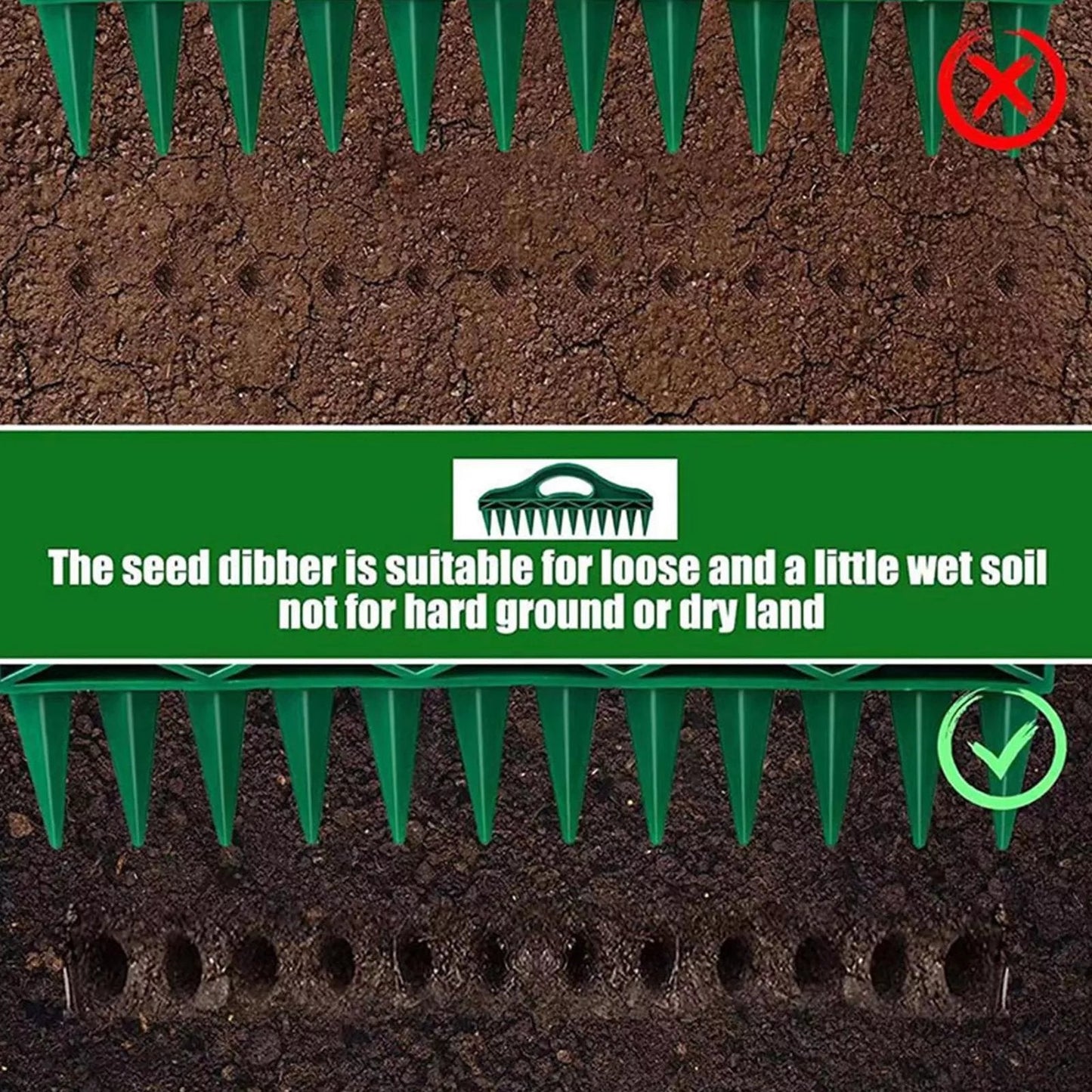 📢📢50% OFF !!!⏰Garden Seed Spacer & Dibbler – 12-Hole Precision Planting Tool