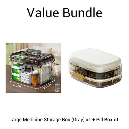 📢📢50%  OFF !!!⏰Multi-Layer Transparent Medicine Storage Box