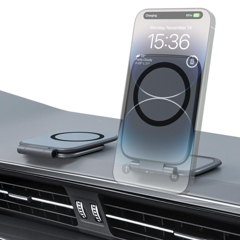📢📢50% OFF!!⏰Magnetic Strong-Hold Phone Mount—Sticks Like a Magnet, Stands Like a Rock!📱⚡