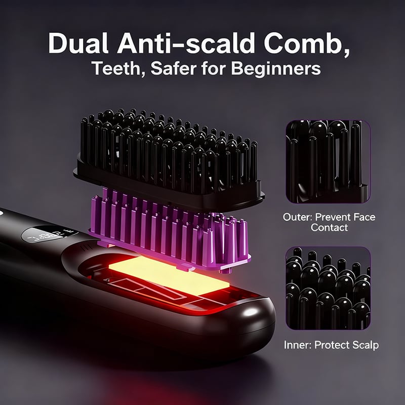 🎄Christmas Sale 33% OFF🔥2-in-1 Straightening & Cordless Hair Straightener with LED Display
