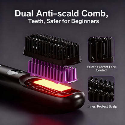 🎄Christmas Sale 33% OFF🔥2-in-1 Straightening & Cordless Hair Straightener with LED Display