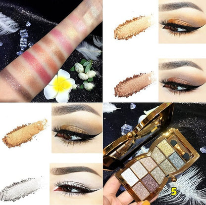 💗LAST DAY - BUY 1 GET 1 FREE💗10 Colors Glitter Shimmer Eyes Shadow Pallet