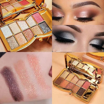 💗LAST DAY - BUY 1 GET 1 FREE💗10 Colors Glitter Shimmer Eyes Shadow Pallet