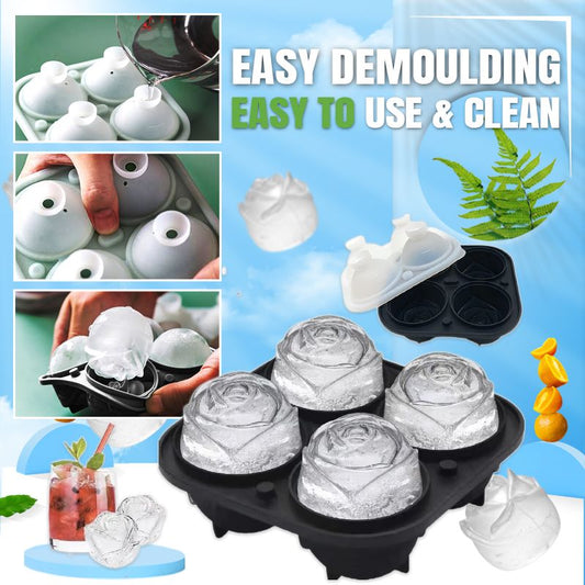 ☀️Summer Hot Sale🧊Large Rose Ice Cube Mould🌹